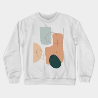 Mid Century Modern, Abstract Shapes Illustration 5 Crewneck Sweatshirt